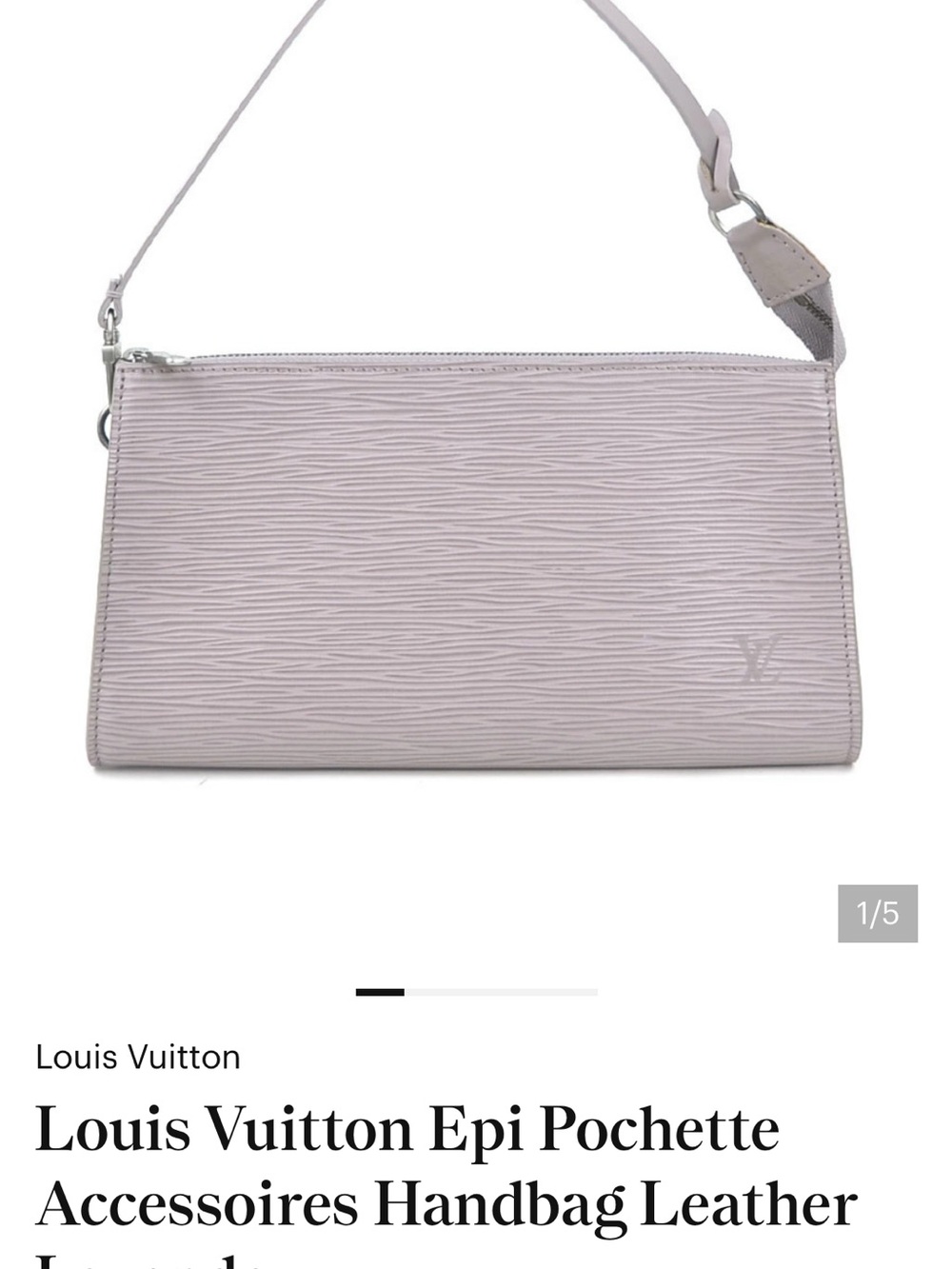Louis Vuitton Epi Pochette Accessoires in Light Lilac